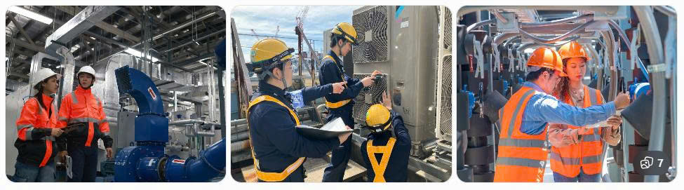 Đội ngũ kỹ thuật E-KOOL bảo dưỡng hệ thống HVAC